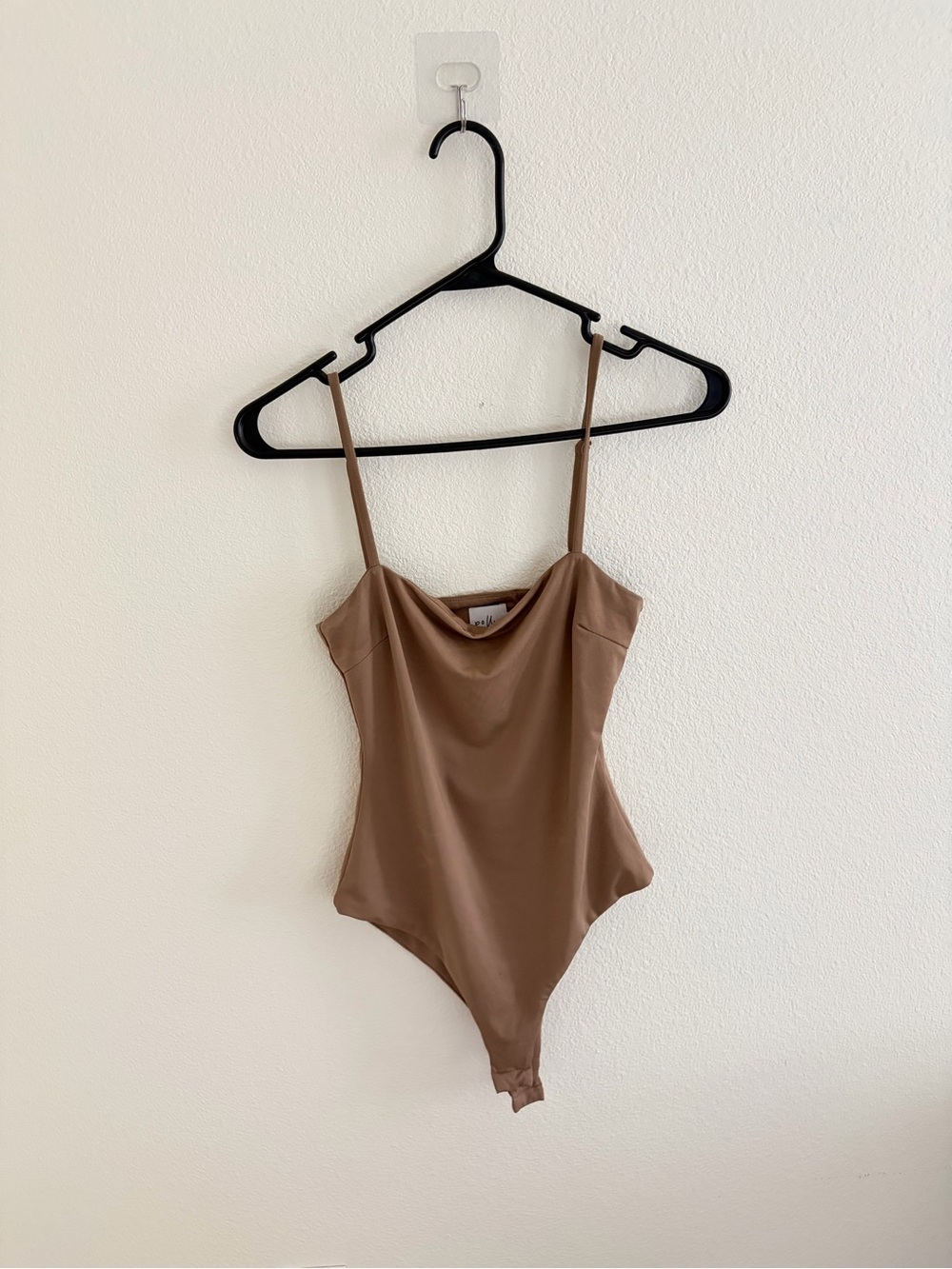 Oh Polly Brown Cowl Neck Bodysuit Size S